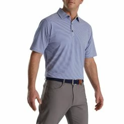 FootJoy Feeder Stripe Mix Stretch Pique Self Collar Polo