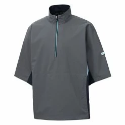 FootJoy FJ Hydrolite Short Sleeve Rain Shirt -golf ball Shop footjoy fj hydrolite short sleeve rain shirt charcoal navy 01 00861.1676494361