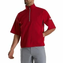 FootJoy FJ Hydrolite Short Sleeve Rain Shirt -golf ball Shop footjoy fj hydrolite short sleeve rain shirt red 02 98762.1676494360