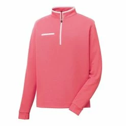 FootJoy Fleece 1/4 Zip With Contrast Trim -golf ball Shop footjoy fleece 1 4 zip with contrast trim cape red white 01 85069.1632772100