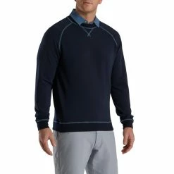 FootJoy French Terry Crewneck -golf ball Shop footjoy french terry crewneck navy 01 84021.1673902081
