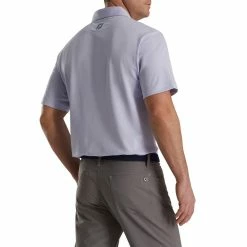 FootJoy Heather Stretch Pique Solid Self Collar Polo - FJ Logo -golf ball Shop footjoy heather stretch pique solid self collar polo fj logo dusty purple heather 02 89651.1676584075