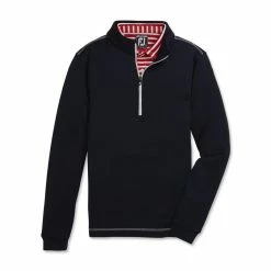 FootJoy Junior 1/2 Zip Midlayer With Contrast Stitch 11 FootJoy Junior 1/2 Zip Midlayer With Contrast Stitch -golf ball Shop footjoy junior 1 2 zip midlayer with contrast stitch navy 01 75629.1676596967