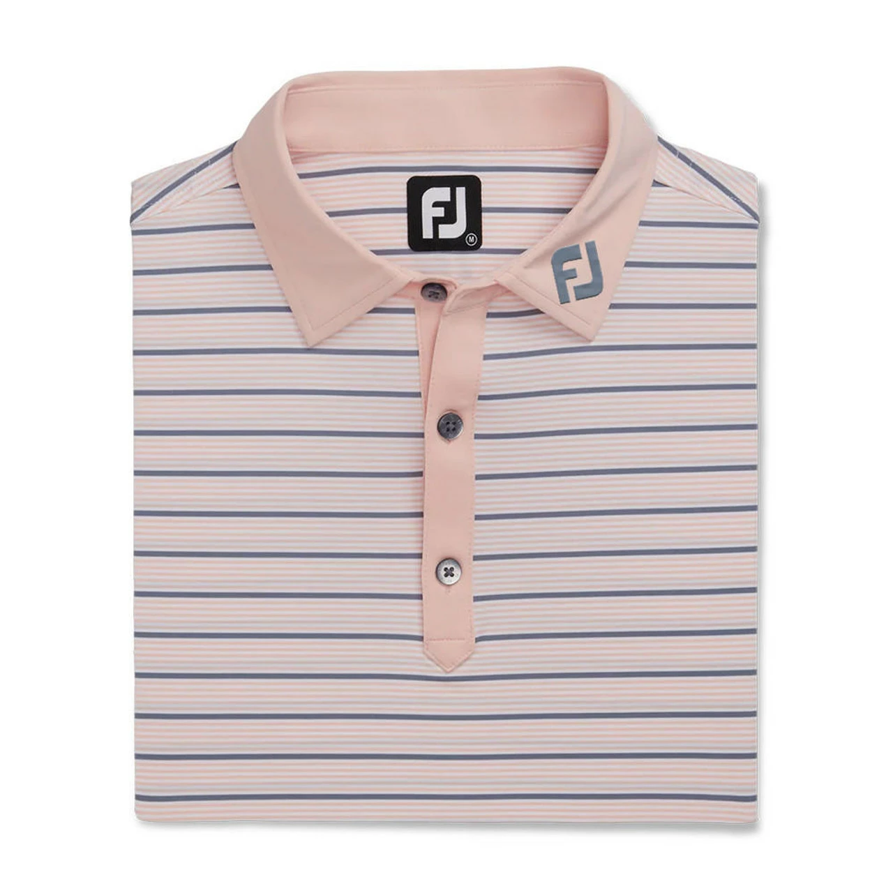 FootJoy Lisle Accented Stripe Self Collar Polo - FJ Logo 4 FootJoy Lisle Accented Stripe Self Collar Polo - FJ Logo - Image 2