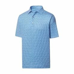 FootJoy Lisle Bead Chain Print Self Collar Polo -golf ball Shop footjoy lisle bead chain print self collar polo royal white 01 32230.1649086791