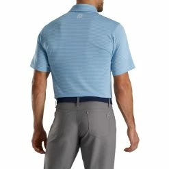 FootJoy Lisle Classic Pencil Stripe Polo -golf ball Shop footjoy lisle classic pencil stripe polo blue white 02 08542.1673904501