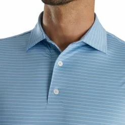 FootJoy Lisle Classic Pencil Stripe Polo -golf ball Shop footjoy lisle classic pencil stripe polo blue white 03 78507.1673902285