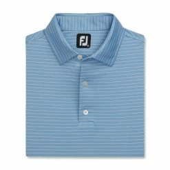 FootJoy Lisle Classic Pencil Stripe Polo -golf ball Shop footjoy lisle classic pencil stripe polo blue white 04 55196.1673904710