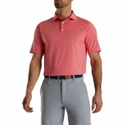 FootJoy Lisle Classic Pencil Stripe Polo -golf ball Shop footjoy lisle classic pencil stripe polo flamingo white 01 43758.1673903552