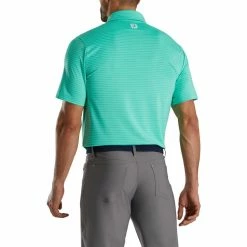 FootJoy Lisle Classic Pencil Stripe Polo -golf ball Shop footjoy lisle classic pencil stripe polo green white 02 64969.1673900915