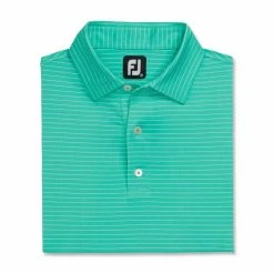 FootJoy Lisle Classic Pencil Stripe Polo -golf ball Shop footjoy lisle classic pencil stripe polo green white 04 65924.1673905391