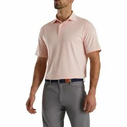 FootJoy Lisle Classic Pencil Stripe Polo -golf ball Shop footjoy lisle classic pencil stripe polo quartz pink white 01 41988.1673900209