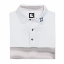 FootJoy Lisle Color Block Self Collar Polo - FJ Logo -golf ball Shop footjoy lisle color block self collar polo fj logo white graphite quartz pink 01 24208.1673905915