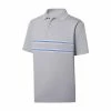 FootJoy Lisle Double Bend Knit Collar Polo -golf ball Shop footjoy lisle double bend knit collar polo heather dove grey 01 90947.1648733072