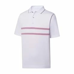 FootJoy Lisle Double Bend Knit Collar Polo -golf ball Shop footjoy lisle double bend knit collar polo white 01 18950.1648733072