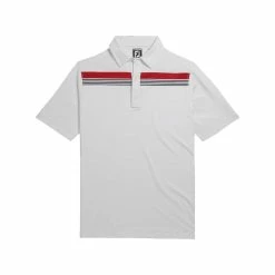 FootJoy Lisle Engineered Chest Band Self Collar Polo - Athletic Fit -golf ball Shop footjoy lisle engineered chest band self collar polo athletic fit white 01 34143.1632408768