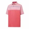 FootJoy Lisle Engineered Pinstripe Self Collar Polo -golf ball Shop footjoy lisle engineered pinstripe self collar polo cape red white storm blue 01 19567.1632336577