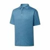FootJoy Lisle Leaping Dolphins Print Self Collar Polo -golf ball Shop footjoy lisle leaping dolphins print self collar polo ink dusk blue 01 28912.1648733386