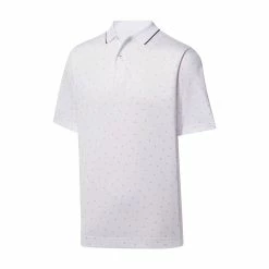 FootJoy Lisle Push Play Print Knit Collar Polo -golf ball Shop footjoy lisle push play print knit collar polo white lavender 01 22339.1648733202