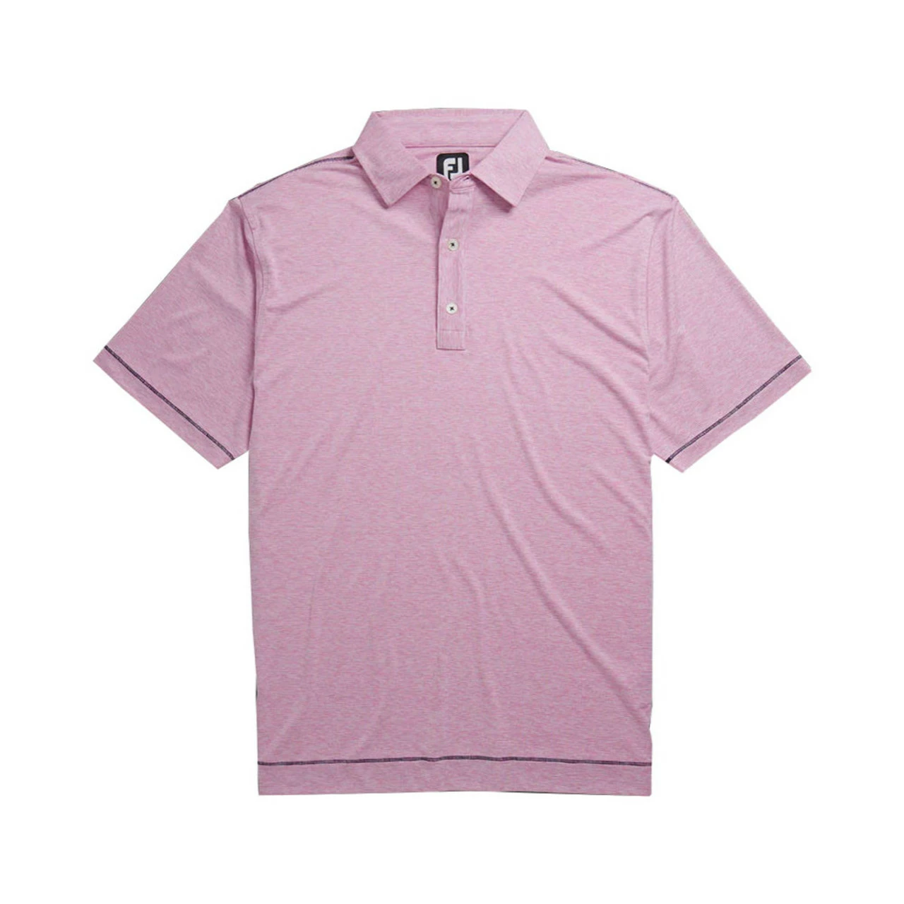 FootJoy Lisle Space Dye Microstripe Self Collar Polo 4 FootJoy Lisle Space Dye Microstripe Self Collar Polo - Image 2