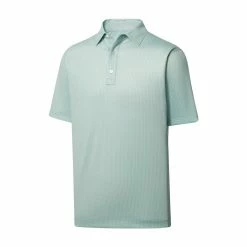FootJoy Lisle ZigZag Print Self Collar Polo -golf ball Shop footjoy lisle zigzag print self collar polo sage white 01 15319.1651501370