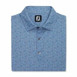 FootJoy Mini Floral Print Lisle Self Collar Polo 13 FootJoy Mini Floral Print Lisle Self Collar Polo -golf ball Shop footjoy mini floral print lisle self collar polo denim dusty purple azure 04 65445.1673907382