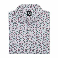 FootJoy Mini Floral Print Lisle Self Collar Polo 17 FootJoy Mini Floral Print Lisle Self Collar Polo -golf ball Shop footjoy mini floral print lisle self collar polo white watermelon sea green 04 47884.1673905956