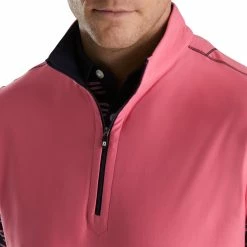 FootJoy Quarter-Zip Brushed Back Vest 8 FootJoy Quarter-Zip Brushed Back Vest -golf ball Shop footjoy quarter zip brushed back vest watermelon 03 65959.1673904966
