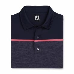 FootJoy Spacedye Block Lisle Self Collar Polo -golf ball Shop footjoy spacedye block lisle self collar polo navy 04 45410.1673901316