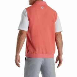 FootJoy Stretch Woven Vest With Knit Accents -golf ball Shop footjoy stetch woven vest with knit accents coral 02 62767.1673904981