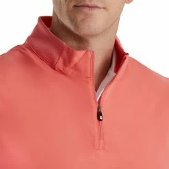 FootJoy Stretch Woven Vest With Knit Accents -golf ball Shop footjoy stetch woven vest with knit accents coral 03 65409.1673905020