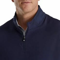 FootJoy Stretch Woven Vest With Knit Accents -golf ball Shop footjoy stetch woven vest with knit accents navy 03 37453.1673904509