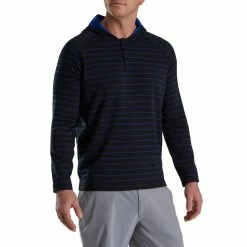 FootJoy Striped Hoodie -golf ball Shop footjoy striped hoodie black ocean 01 54806.1673901868