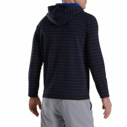 FootJoy Striped Hoodie -golf ball Shop footjoy striped hoodie black ocean 02 04536.1673906693
