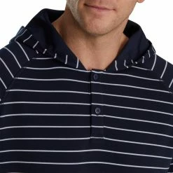 FootJoy Striped Hoodie -golf ball Shop footjoy striped hoodie navy white 03 14393.1673899748