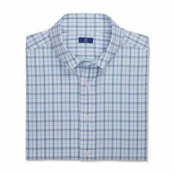 FootJoy Super Soft Woven Plaid Shirt -golf ball Shop footjoy super soft woven plaid shirt white light ocean 04 96542.1671652720