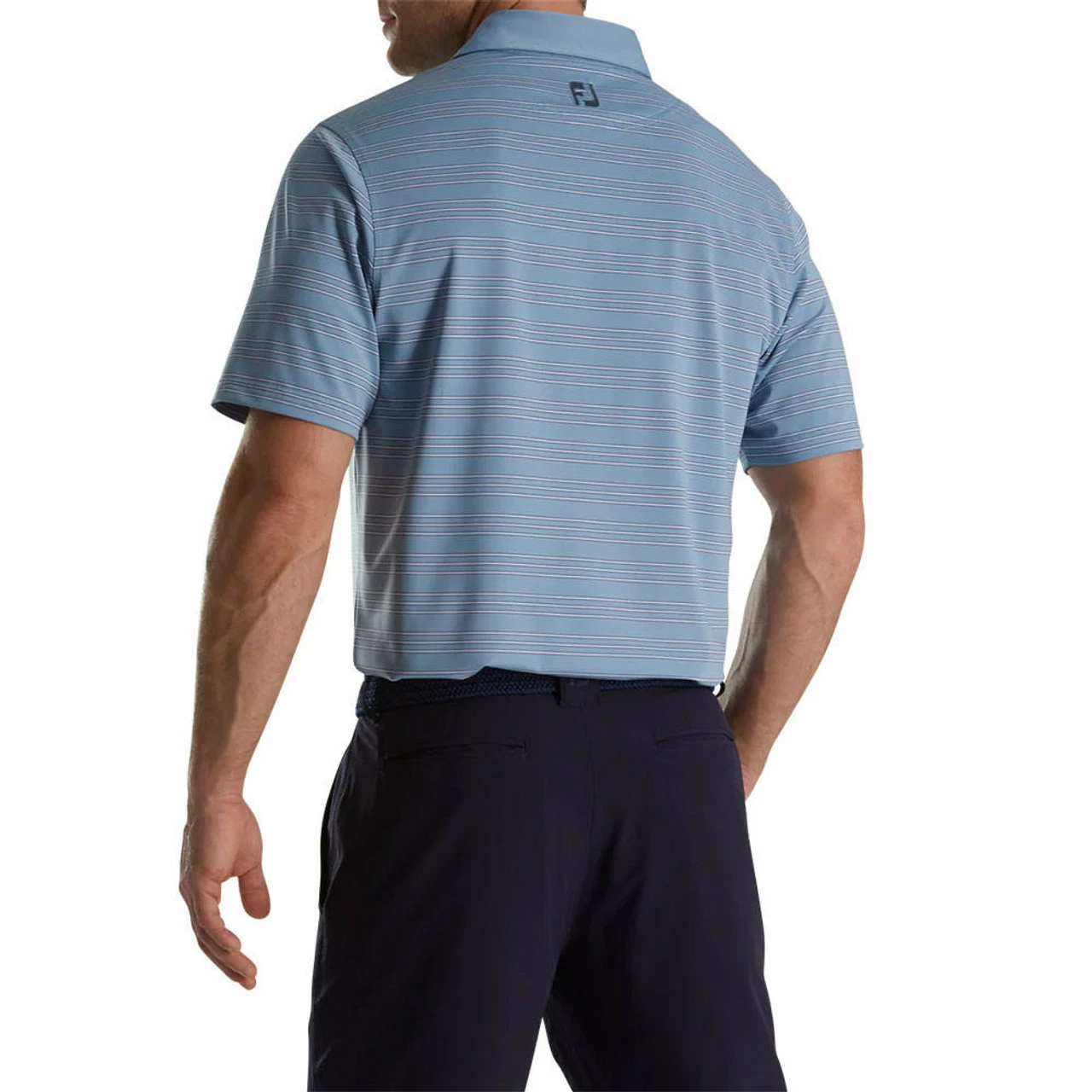 FootJoy Trio Stripe Lisle Self Collar Polo - FJ Logo 4 FootJoy Trio Stripe Lisle Self Collar Polo - FJ Logo - Image 2