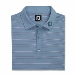 FootJoy Trio Stripe Lisle Self Collar Polo - FJ Logo 9 FootJoy Trio Stripe Lisle Self Collar Polo - FJ Logo -golf ball Shop footjoy trio stripe lisle self collar polo fj logo denim 04 73866.1676595463