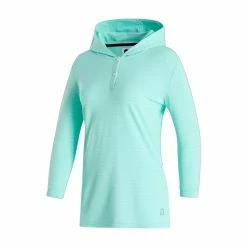 FootJoy Women's 3/4 Sleeve Pinstripe Hoodie 22 FootJoy Women's 3/4 Sleeve Pinstripe Hoodie -golf ball Shop footjoy womens 3 4 sleeve pinstripe hoodie aquamarine 01 58842.1633109315