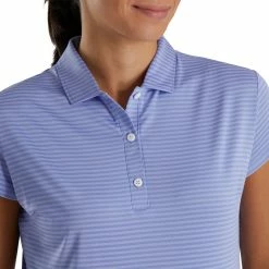 FootJoy Women's Cap Sleeve Tonal Stripe Polo 16 FootJoy Women's Cap Sleeve Tonal Stripe Polo -golf ball Shop footjoy womens cap sleeve tonal stripe polo violet 03 58572.1673899417