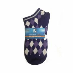 FootJoy Women's ComfortSof Low Cut Argyle Print Fashion Sock -golf ball Shop footjoy womens comfortsof low cut argyle print fashion sock purple 01 87628.1673901045