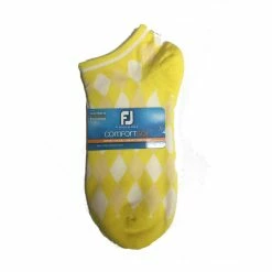 FootJoy Women's ComfortSof Low Cut Argyle Print Fashion Sock -golf ball Shop footjoy womens comfortsof low cut argyle print fashion sock yellow 01 58495.1673906436