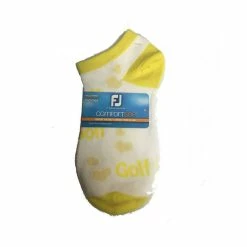 FootJoy Women's ComfortSof Low Cut Heart Print Fashion Sock -golf ball Shop footjoy womens comfortsof low cut heart print fashion sock white yellow 01 47277.1671656279