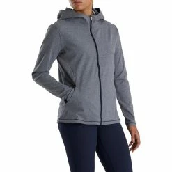 FootJoy Women's Full-Zip Hoodie 21 FootJoy Women's Full-Zip Hoodie -golf ball Shop footjoy womens full zip hoodie navy heather 02 79780.1676593969