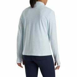 FootJoy Women's Half-Zip Tonal Stripe Mid-Layer -golf ball Shop footjoy womens half zip tonal stripe mid layer sky 03 73853.1676584713