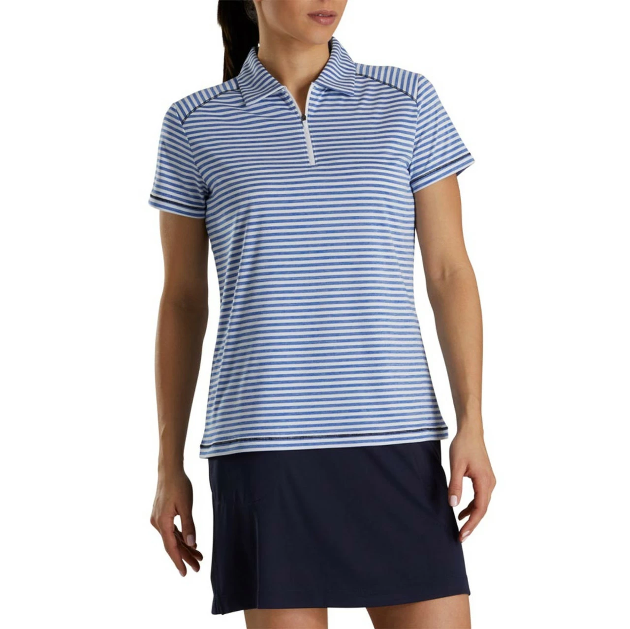 FootJoy Women's Heather Stripe Polo 9 FootJoy Women's Heather Stripe Polo - Image 7