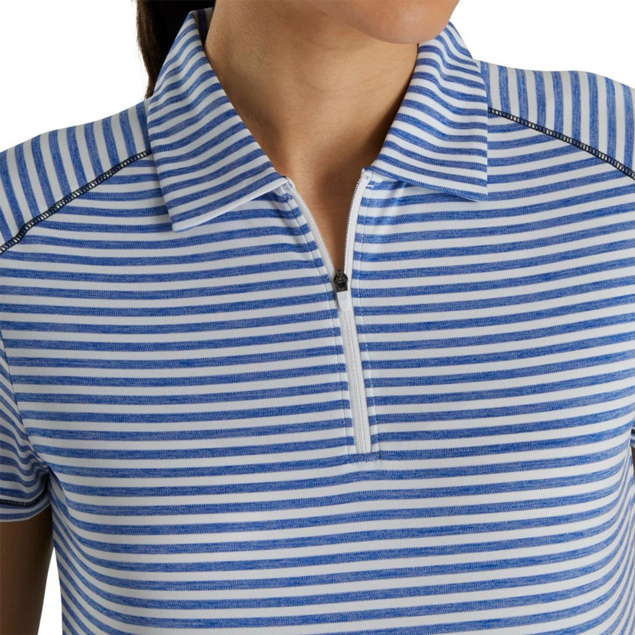 FootJoy Women's Heather Stripe Polo 11 FootJoy Women's Heather Stripe Polo - Image 9