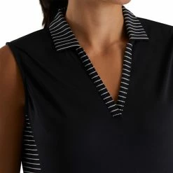 FootJoy Women's Open Placket Sleeveless Polo 21 FootJoy Women's Open Placket Sleeveless Polo -golf ball Shop footjoy womens open placket sleeveless polo black 04 12476.1673285373