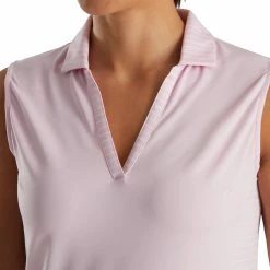 FootJoy Women's Open Placket Sleeveless Polo 32 FootJoy Women's Open Placket Sleeveless Polo -golf ball Shop footjoy womens open placket sleeveless polo pink 03 15779.1673285467