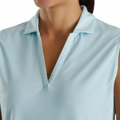 FootJoy Women's Open Placket Sleeveless Polo 25 FootJoy Women's Open Placket Sleeveless Polo -golf ball Shop footjoy womens open placket sleeveless polo sky 04 55787.1673285373
